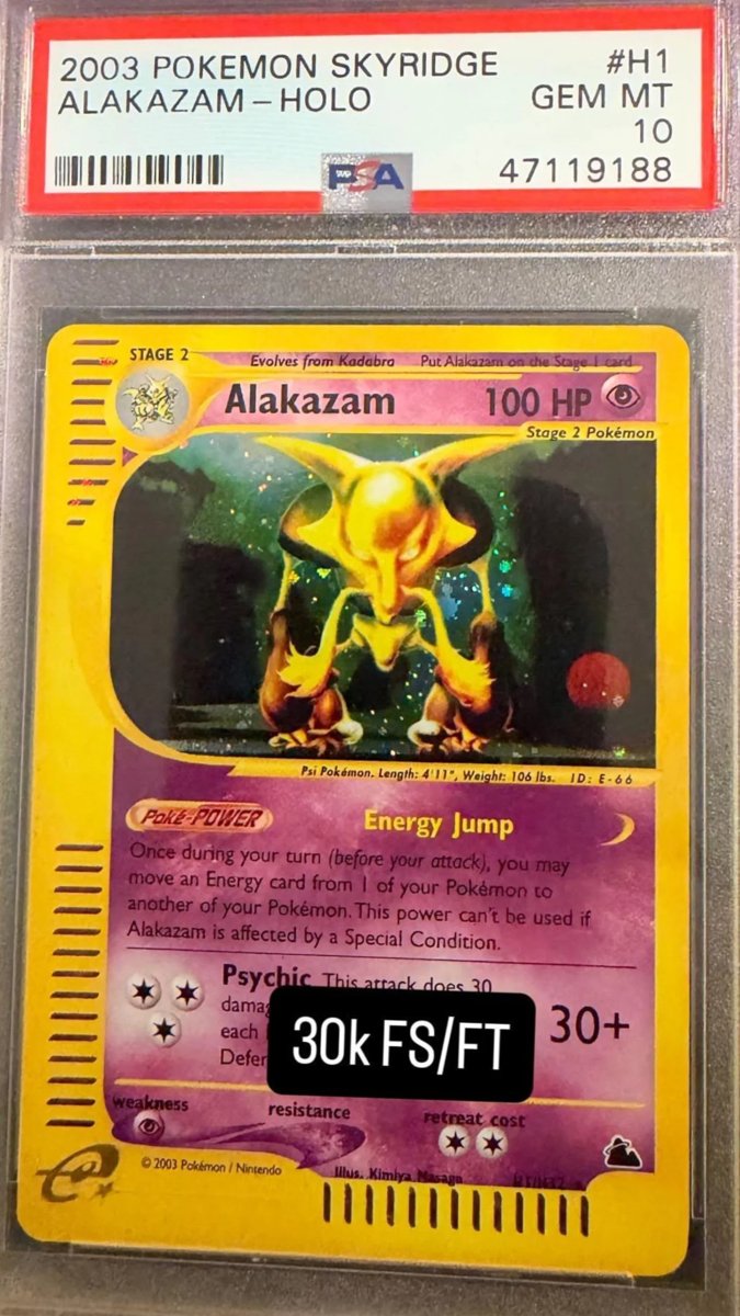Alakazam PSA GEM MT 10