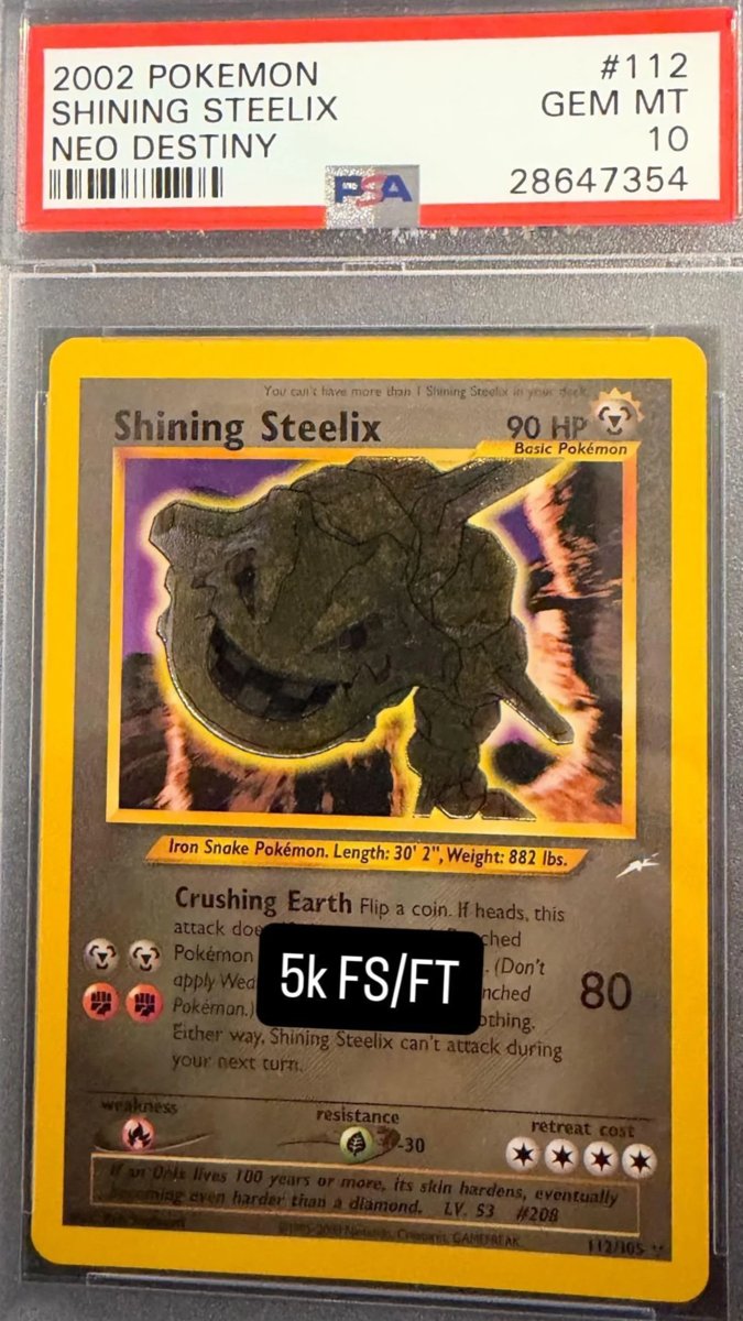 Shining Steelix PSA GEM MT 10