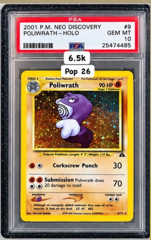 Poliwrath PSA GEM MT 10