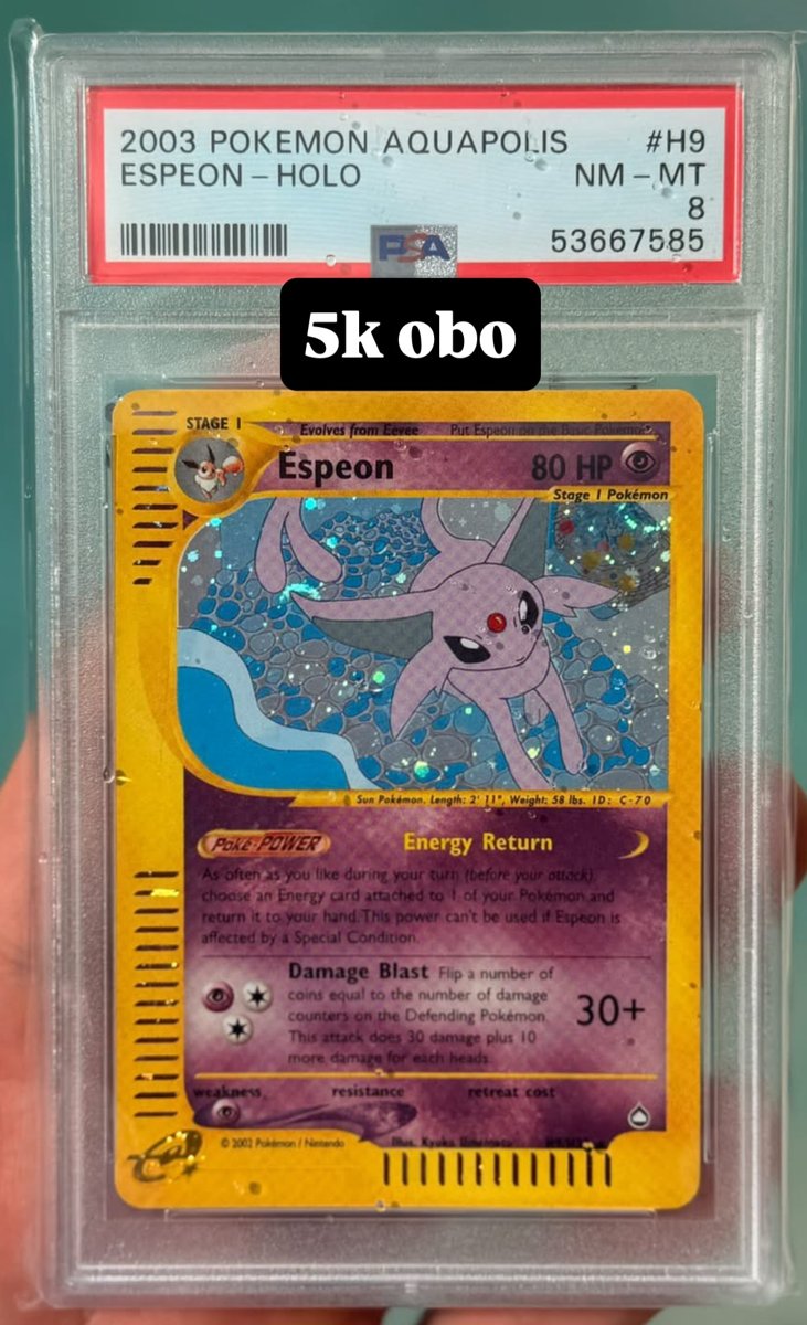 Espeon PSA NM-MT 8