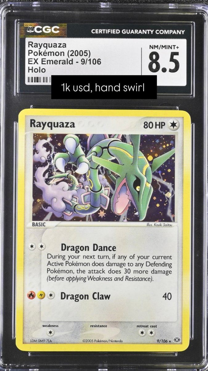 Rayquaza CGC NM/MINT+ 8.5