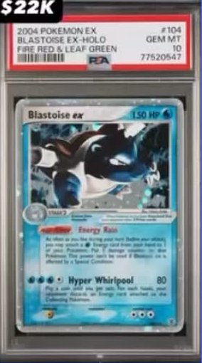 Blastoise EX PSA GEM MT 10