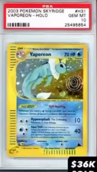 Vaporeon PSA GEM MT 10