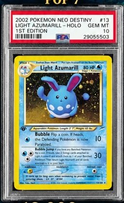 Light Azumarill PSA GEM MT 10