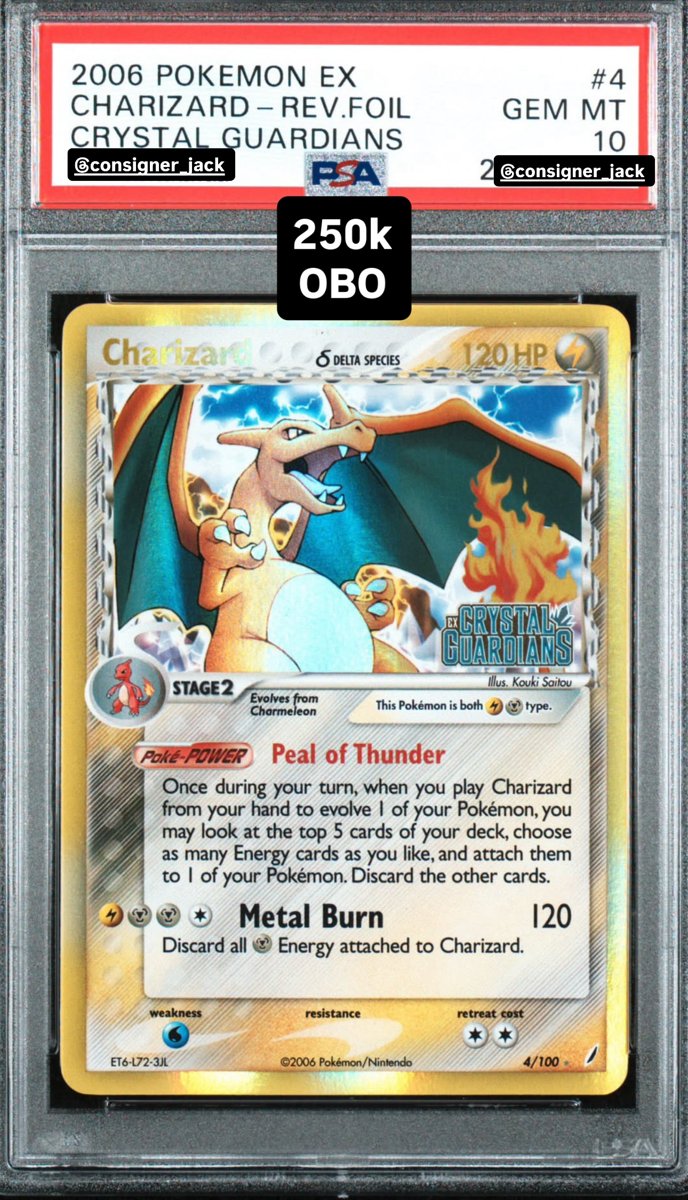 Charizard PSA GEM MT 10