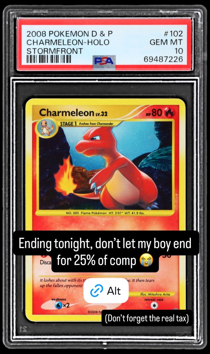 Charmeleon PSA GEM MT 10