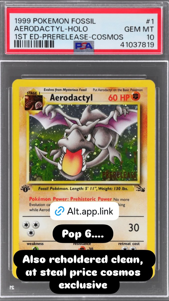 Aerodactyl PSA GEM MT 10