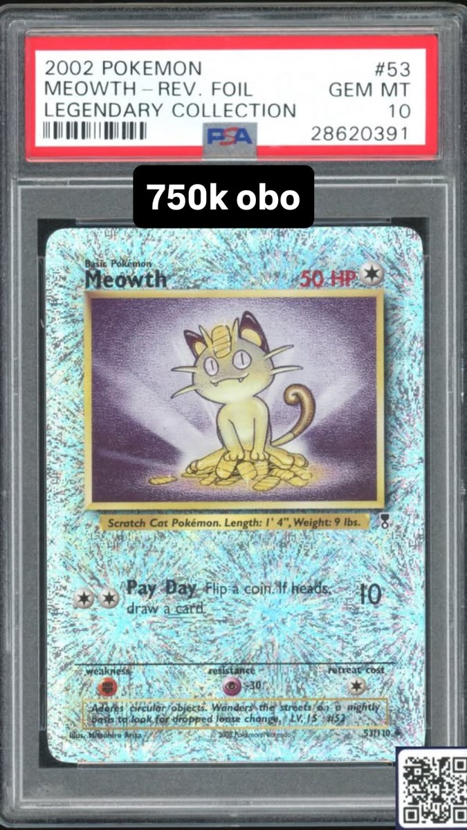 Meowth PSA GEM MT 10