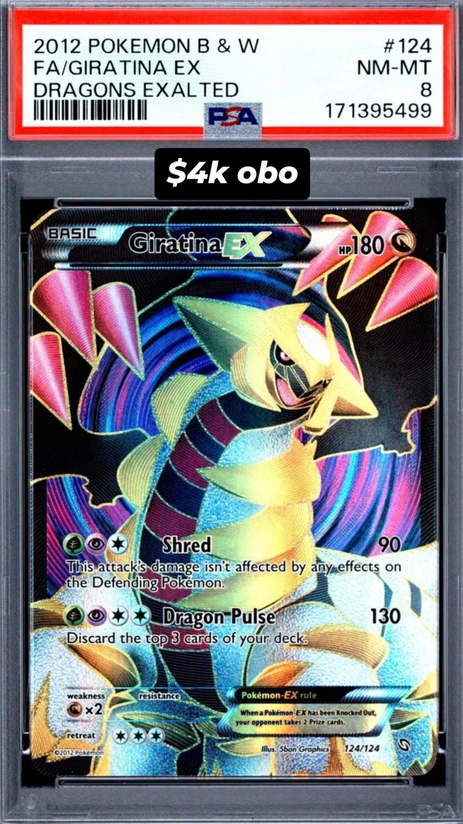 Giratina EX PSA NM-MT 8