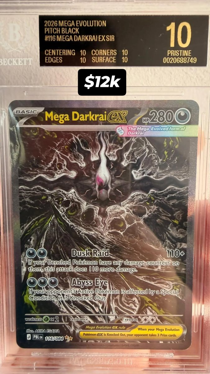 Mega Darkrai ex Sir other 10 PRISTINE