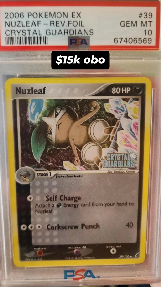 Nuzleaf PSA GEM MT 10