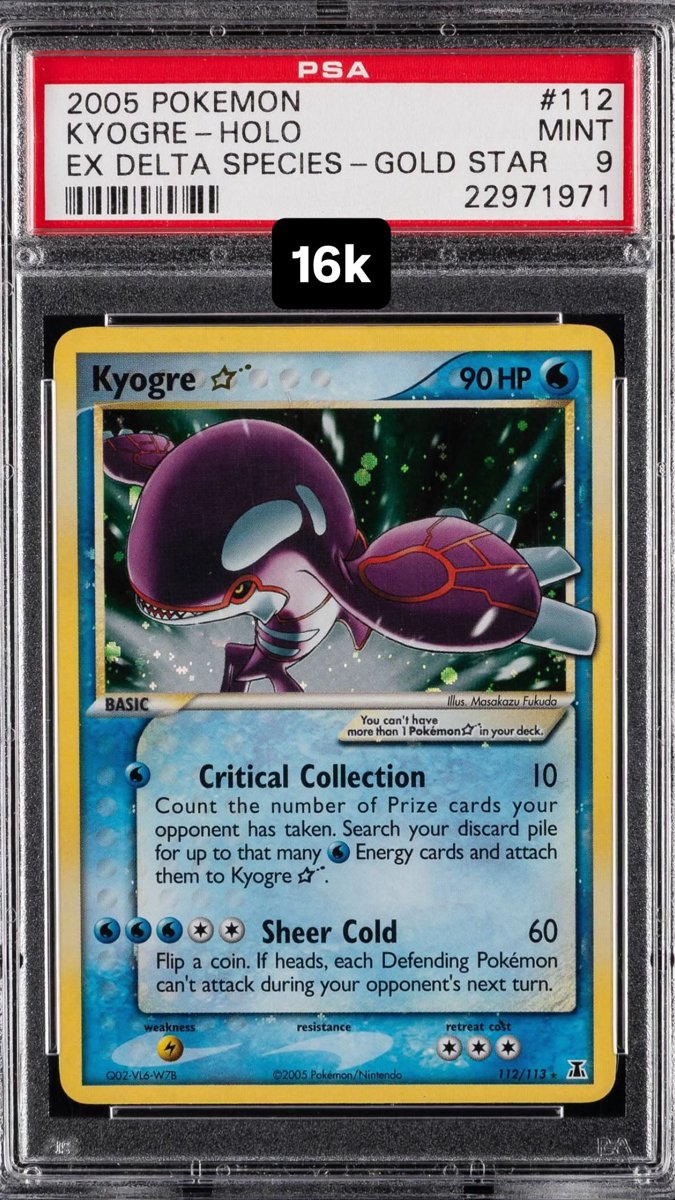 Kyogre PSA MINT 9