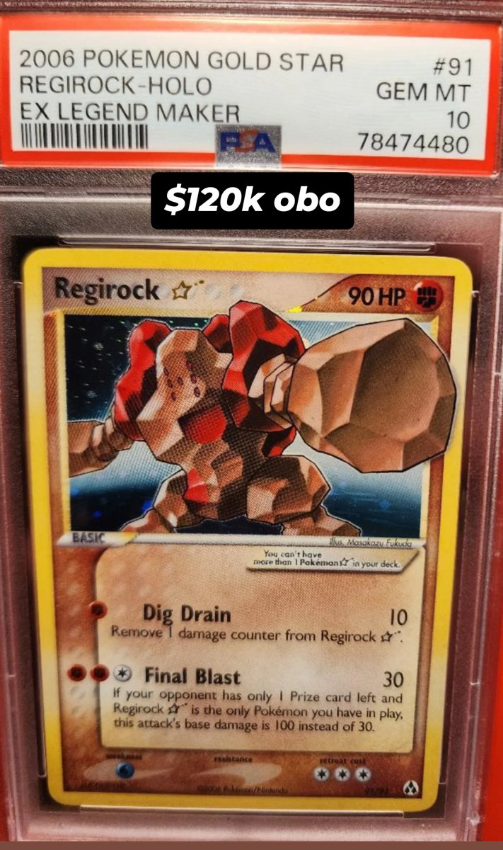 Regirock PSA GEM MT 10