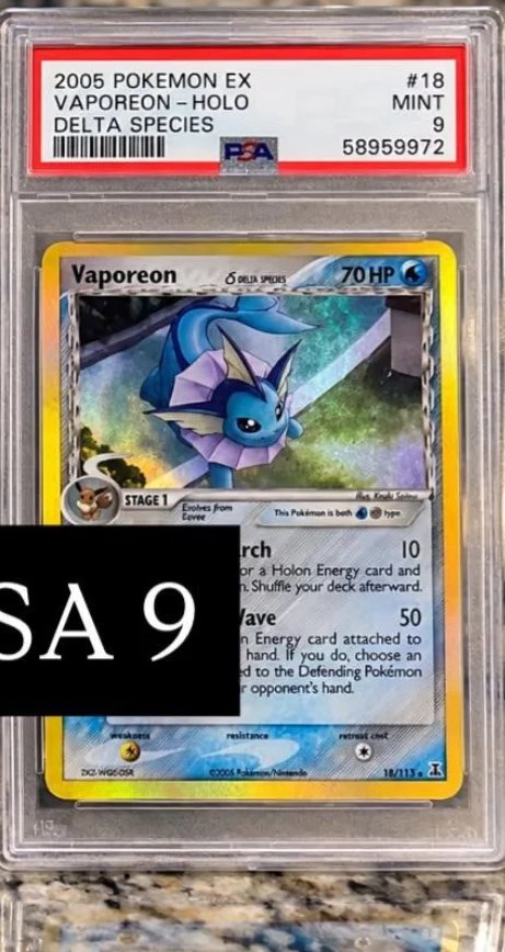 Vaporeon PSA MINT 9