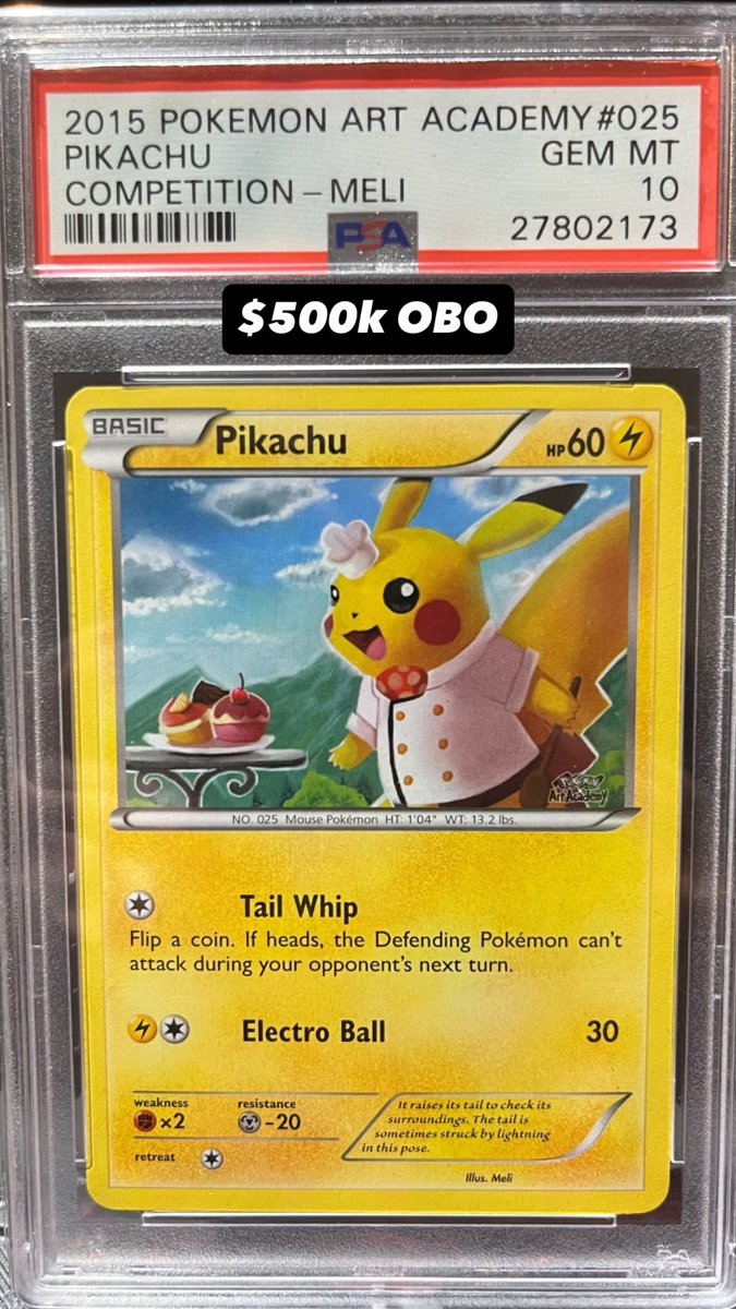 Pikachu PSA GEM MT 10