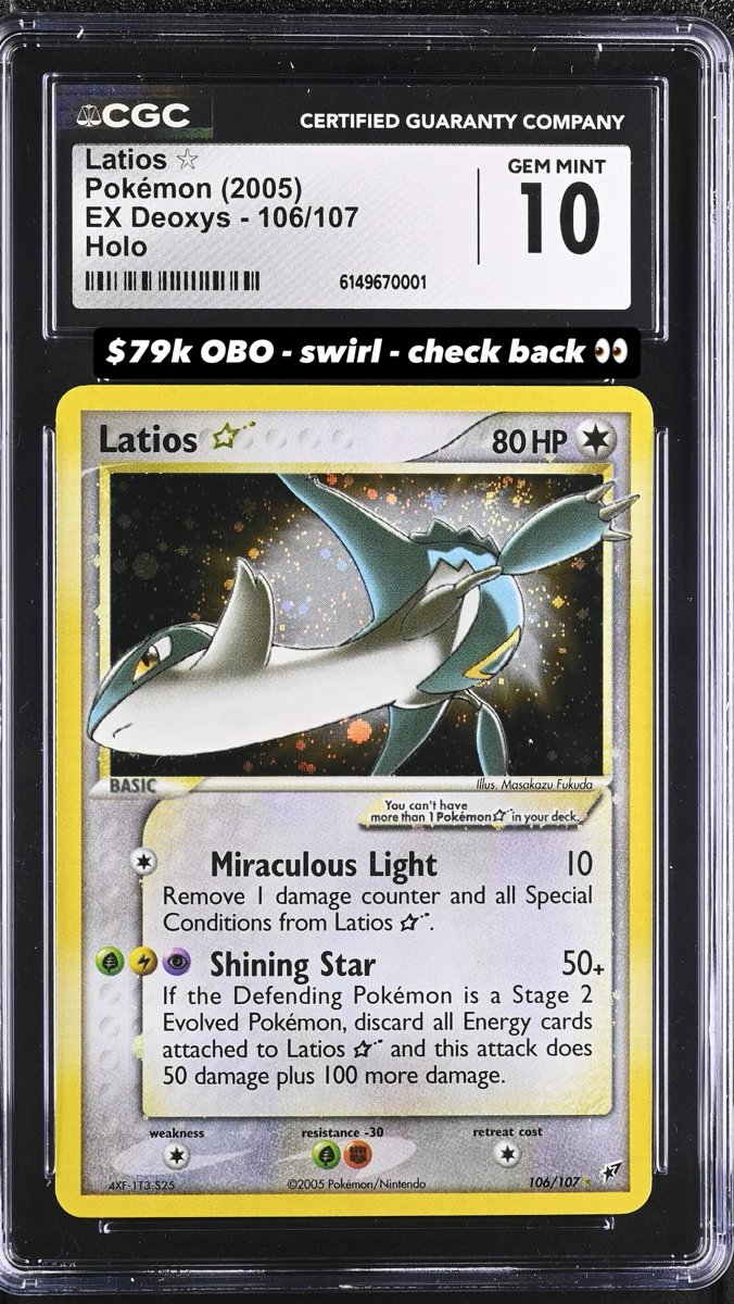 Latios CGC GEM MINT 10