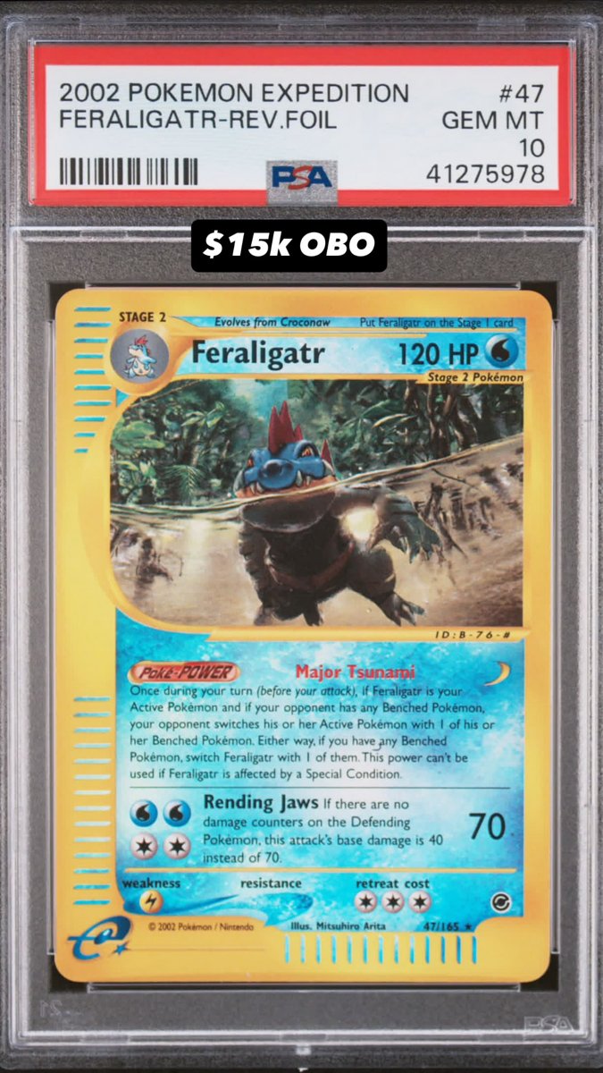 Feraligatr PSA GEM MT 10