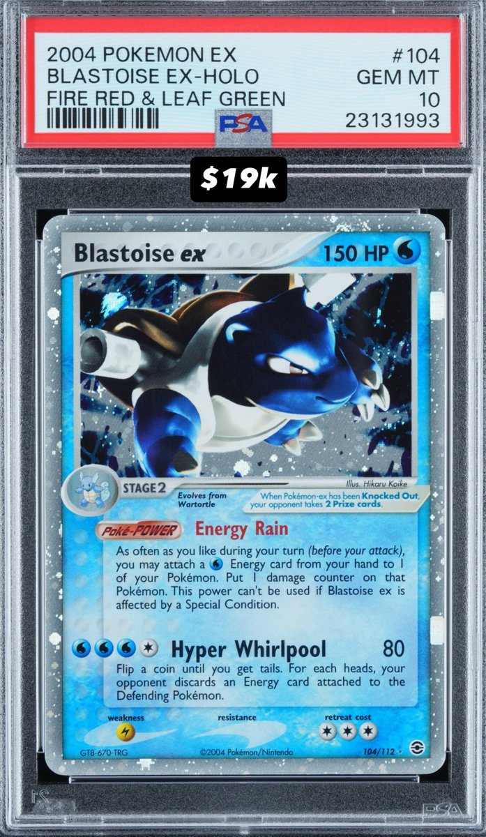 Blastoise EX PSA GEM MT 10