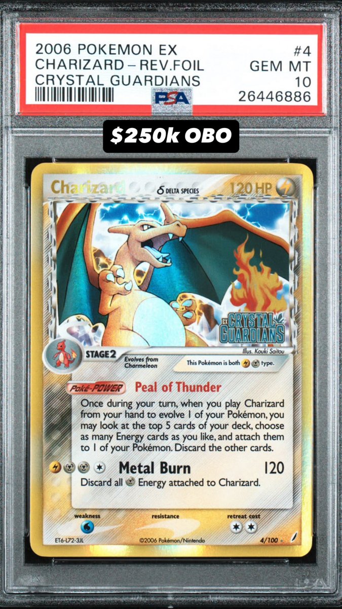 Charizard PSA GEM MT 10