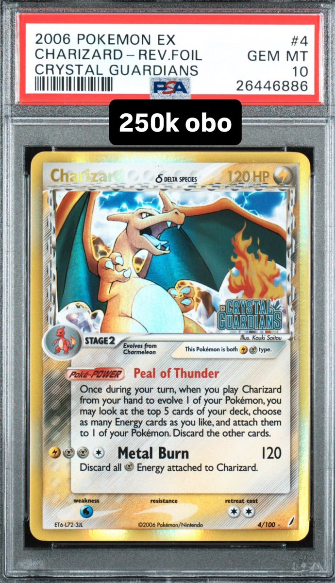 Charizard PSA GEM MT 10