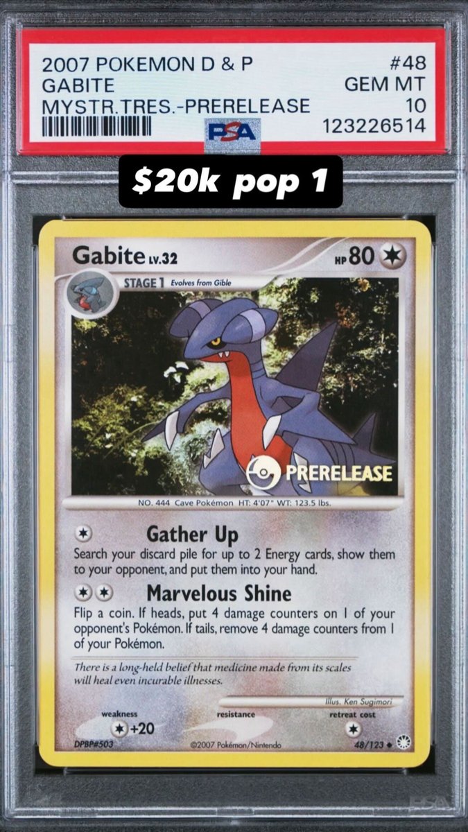 Gabite PSA GEM MT 10