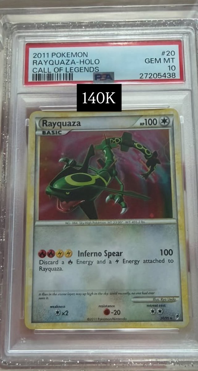 Rayquaza PSA GEM MT 10