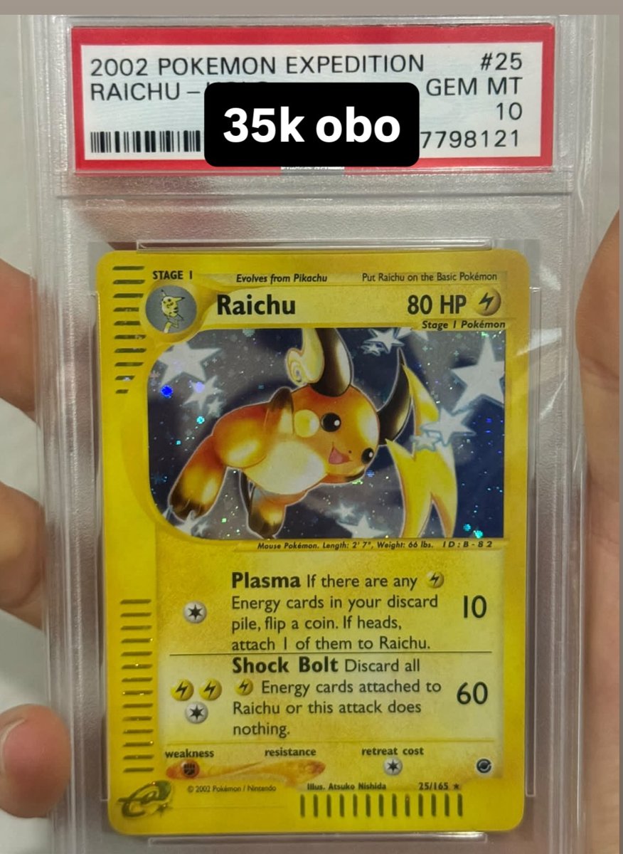 Raichu PSA GEM MT 10