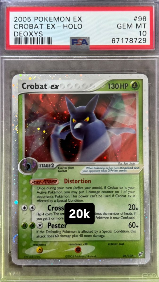 Crobat EX PSA GEM MT 10