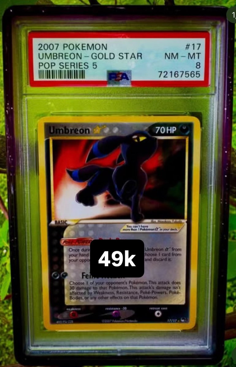 Umbreon-Gold STAR PSA NM-MT 8