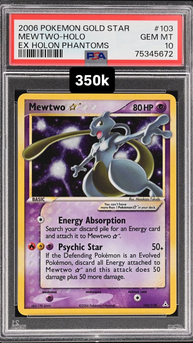 Mewtwo PSA GEM MT 10