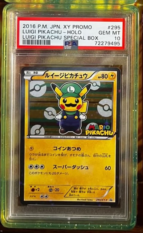 Luigi Pikachu PSA GEM MT 10
