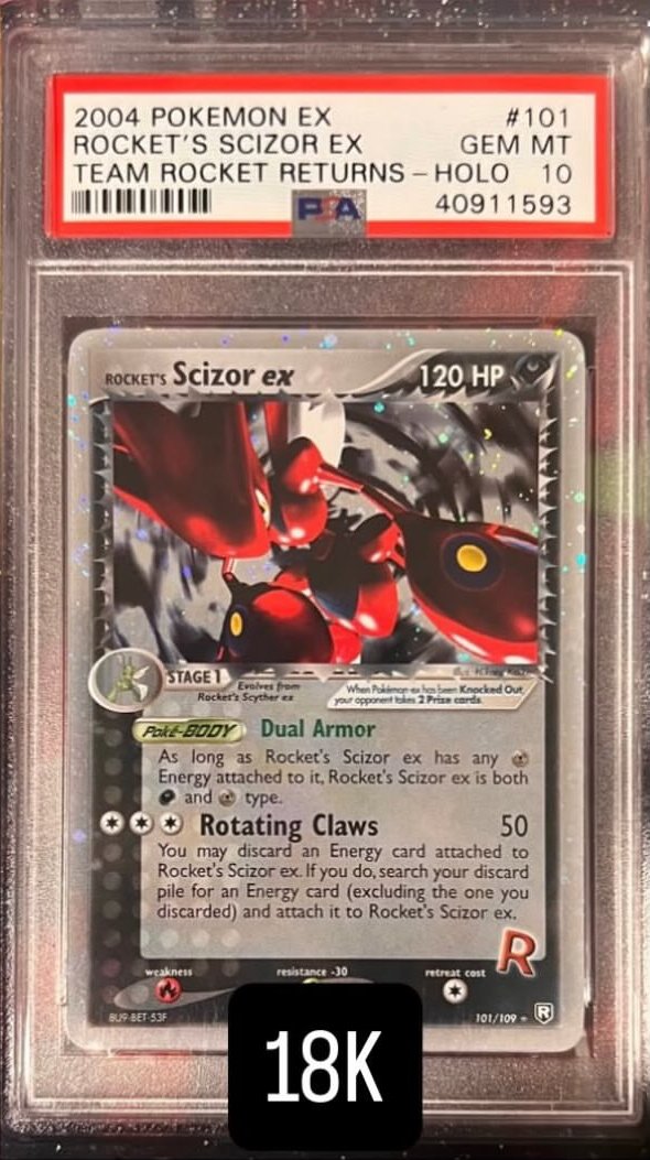 Rocket's Scizor EX PSA GEM MT 10