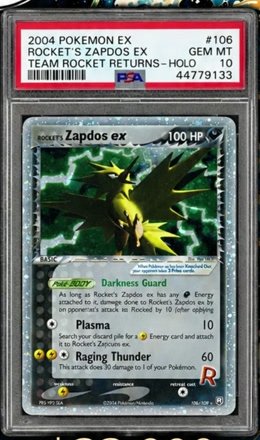 Rocket's Zapdos EX PSA GEM MT 10
