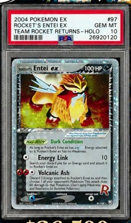 Rocket's Entei EX PSA GEM MT 10