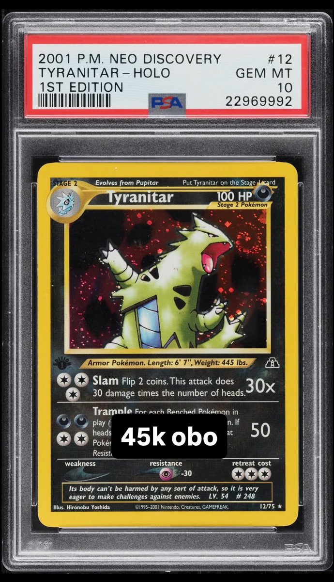 Tyranitar PSA GEM MT 10