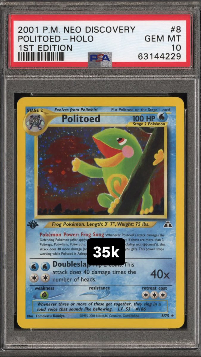 Politoed PSA GEM MT 10