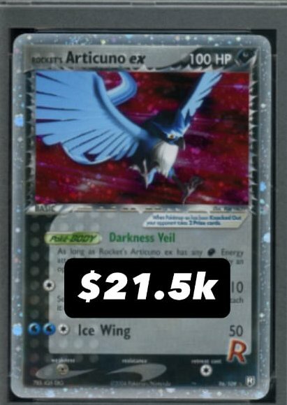 Rocket's Articuno EX PSA GEM MT 10