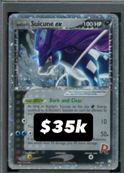 Rocket's Suicune EX PSA GEM MT 10
