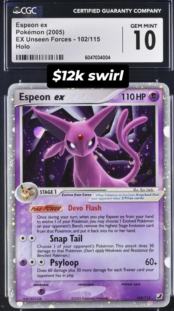 Espeon EX CGC GEM MINT 10