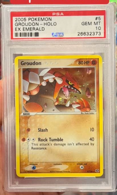 Groudon PSA GEM MT 10