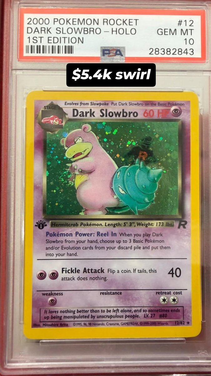 Dark Slowbro PSA GEM MT 10