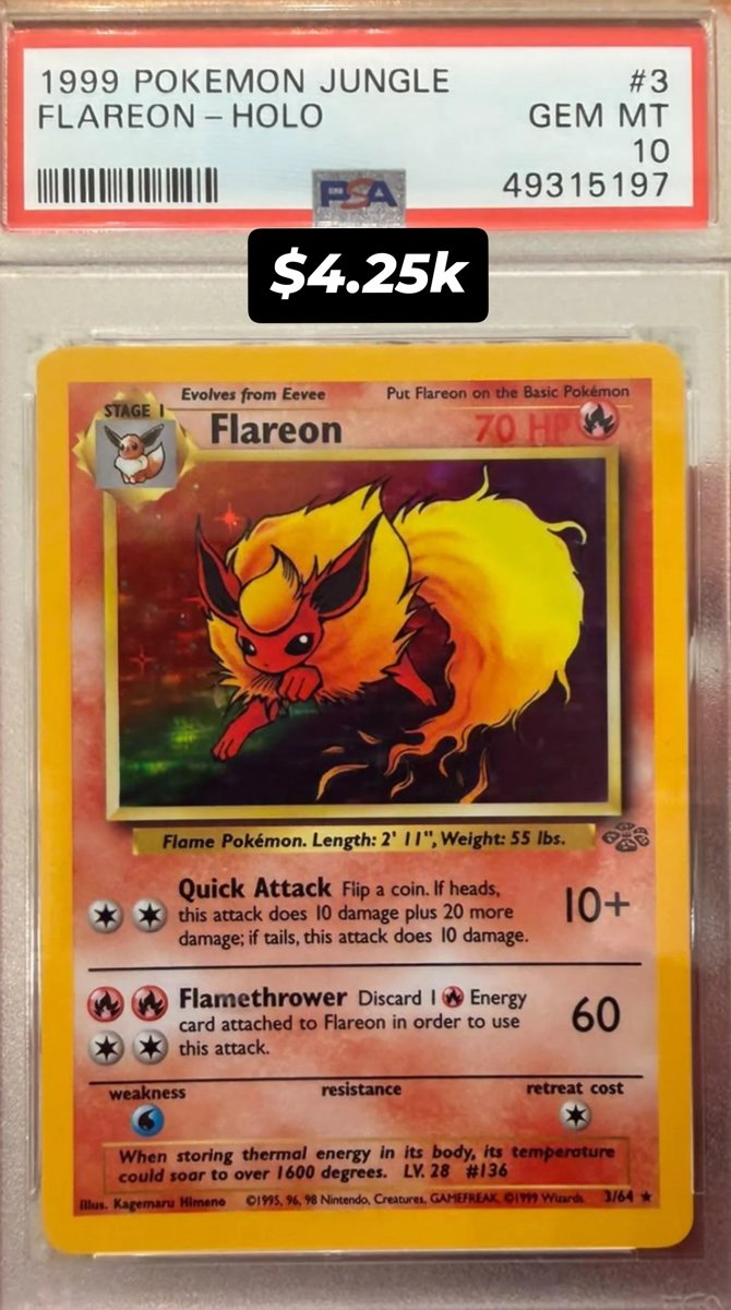Flareon PSA GEM MT 10