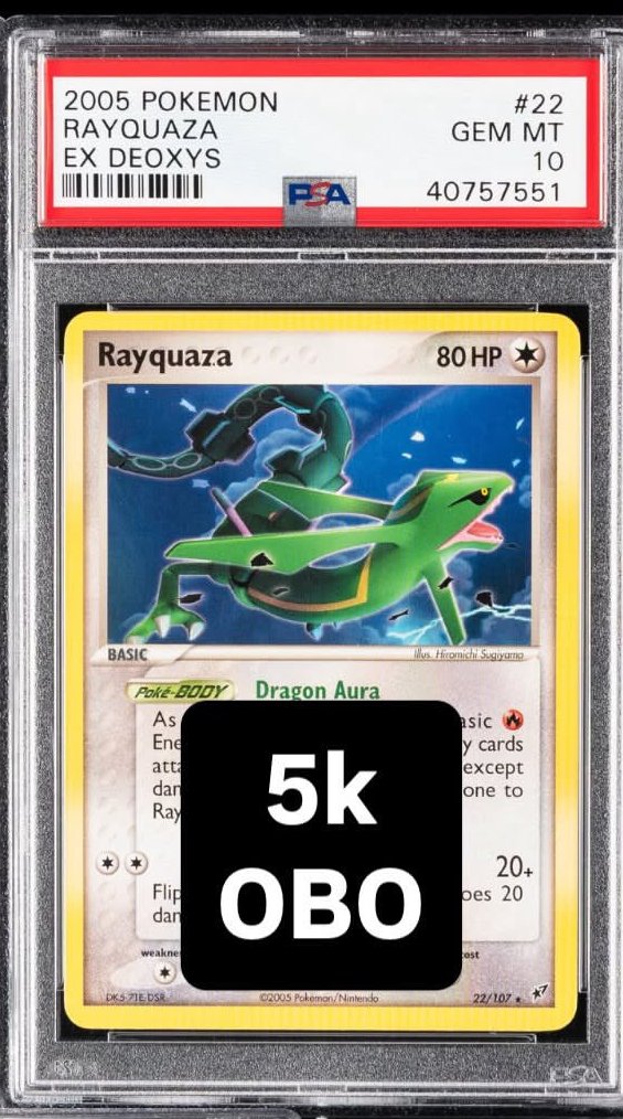 Rayquaza PSA GEM MT 10