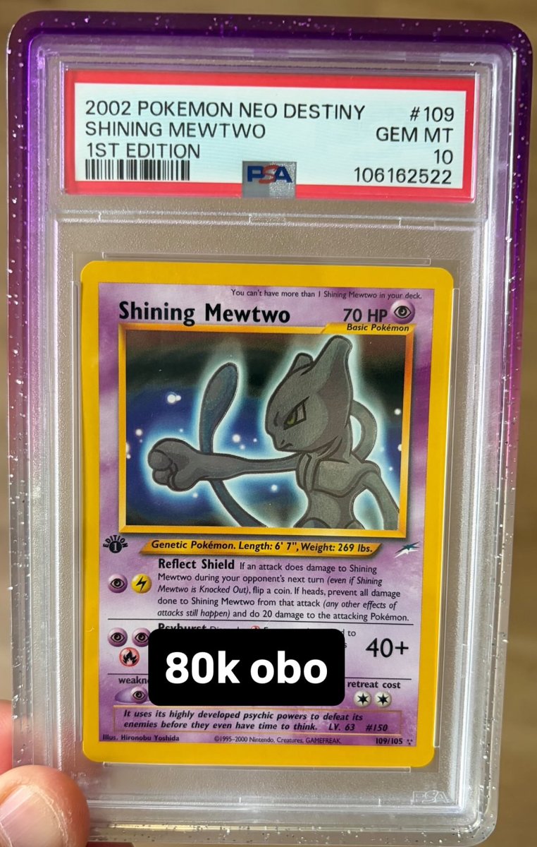 Shining Mewtwo PSA GEM MT 10