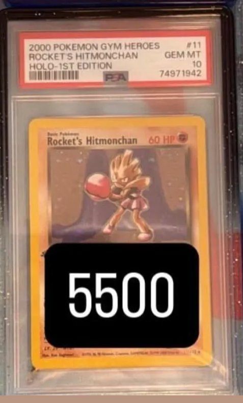 Rocket's Hitmonchan PSA GEM MT 10
