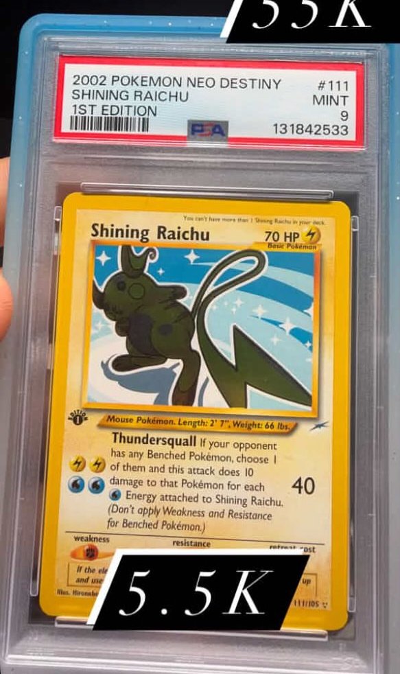 Shining Raichu PSA MINT 9