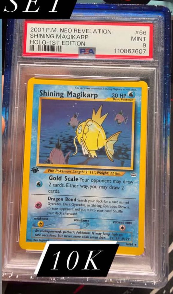 Shining Magikarp PSA MINT 9