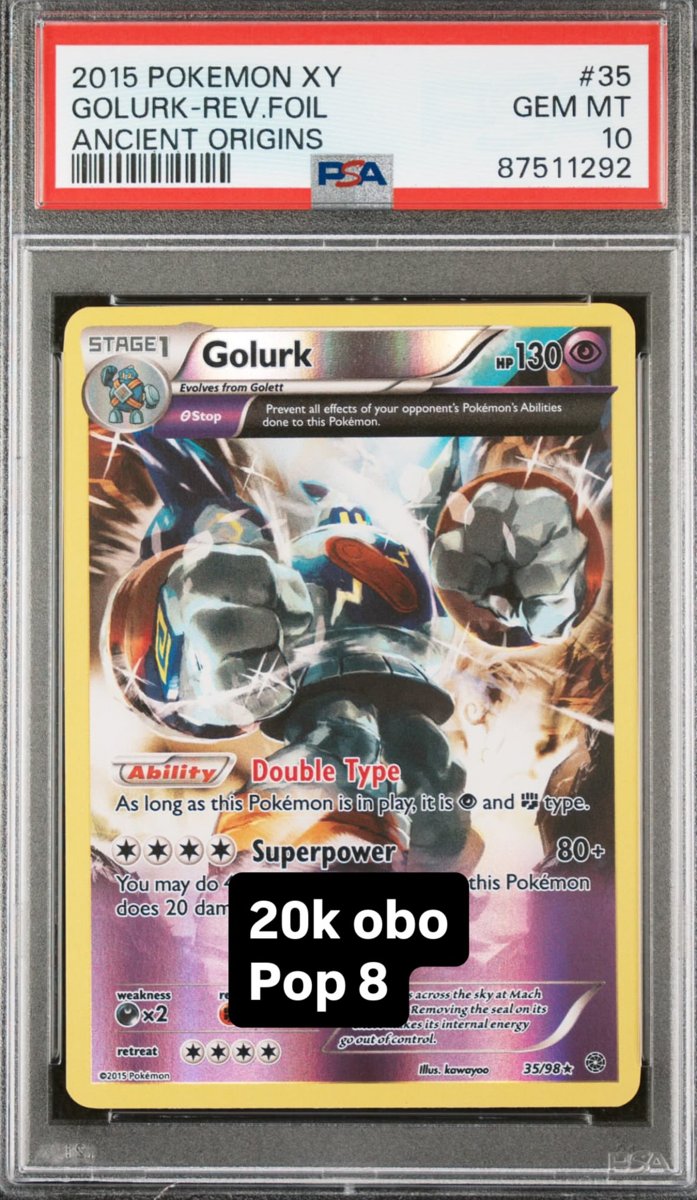 Golurk PSA GEM MT 10