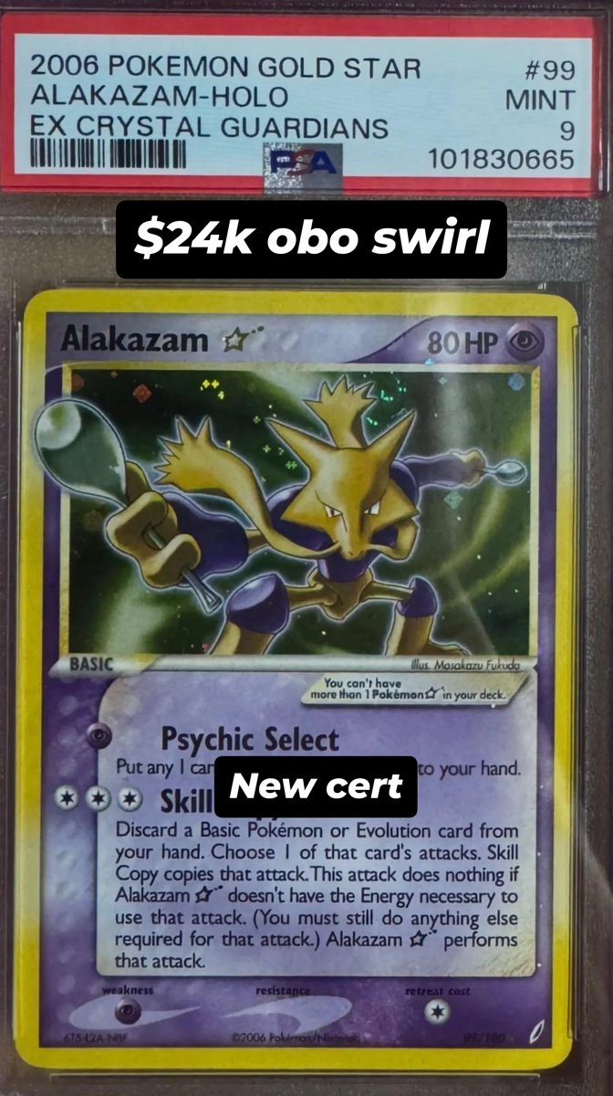 Alakazam PSA MINT 9