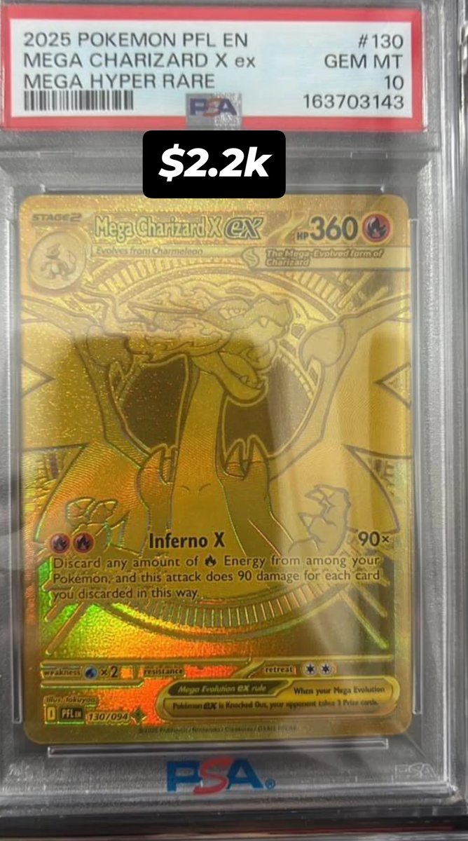 MEGA CHARIZARD X ex PSA GEM MT 10
